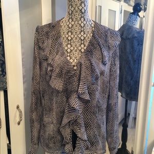 Black and white blouse